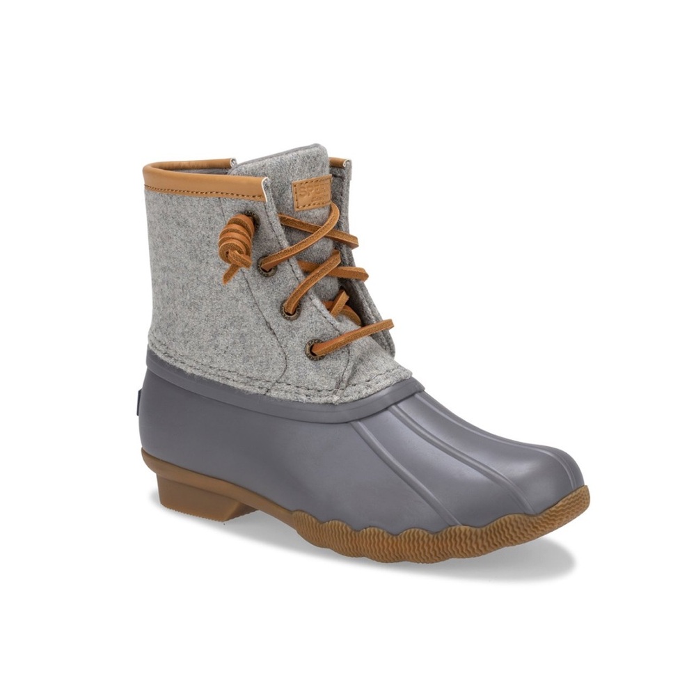 Sperry Little Kids Saltwater Duck Rain & Snow Boots Grey in Size 2M